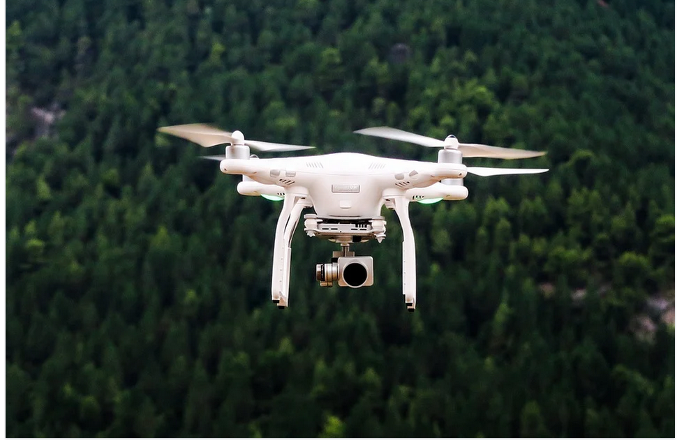 a drone in the air
